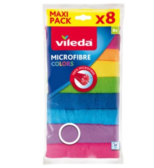 VILEDA ŚCIERKA MICROFIBRY Colors - 8szt KOLOR