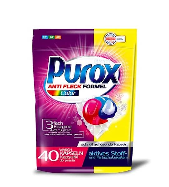 PUROX CAPS kapsułki do prania 40szt COLOR