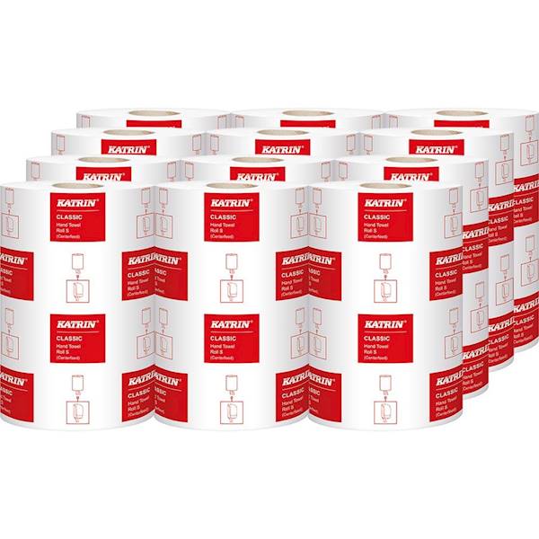 RĘCZNIK MINI BIAŁY makulatura 2w 12szt KATRIN 3389