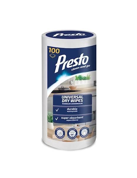 PRESTO ŚCIERECZKI UNIWERSALNE rolka 100szt suche
