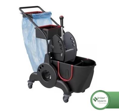 WÓZEK DO SPRZĄTANIA 1x15L + 1x10L NERO IT30