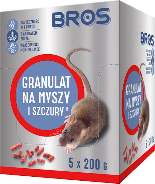 BROS GRANULAT NA MYSZY I SZSZURY 200g - 5szt