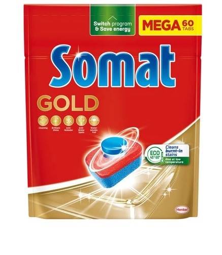 SOMAT GOLD tabletki do zmywarki 40/60szt      /6/