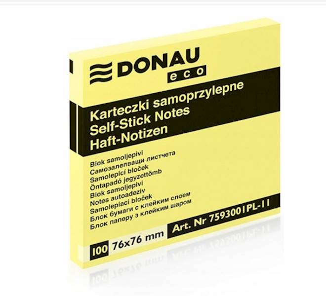 KARTECZKI samoprzylepne 76x76mm DONAU   /12/ 