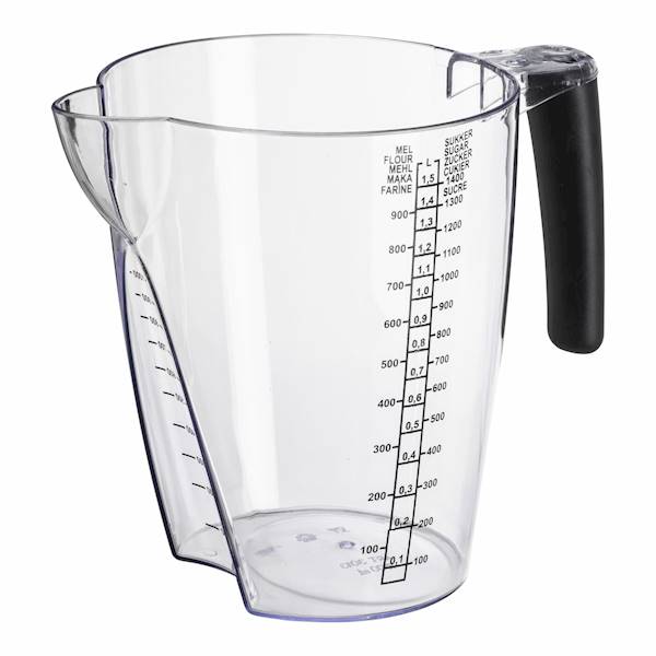 DZBANEK Z MIARKĄ 1,5L uchwyt gumowany PT3013