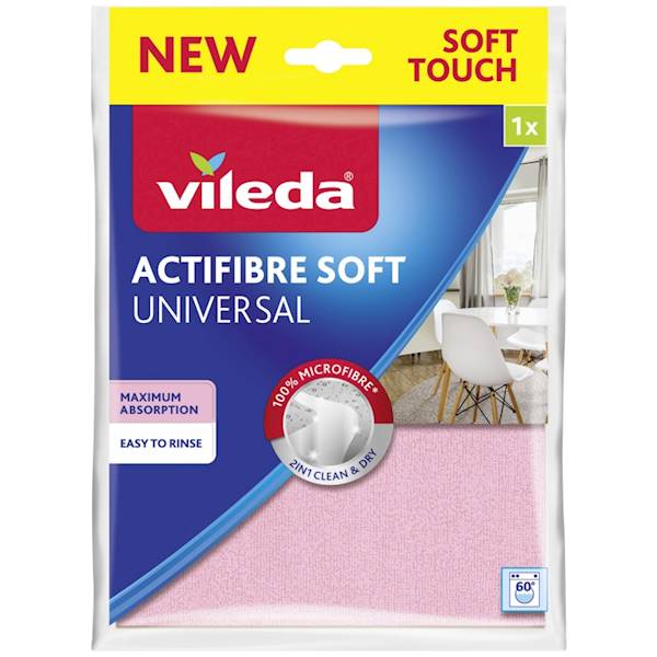 VILEDA ACTIFIBRE SOFT UNIVERSAL ścierka 1szt różow