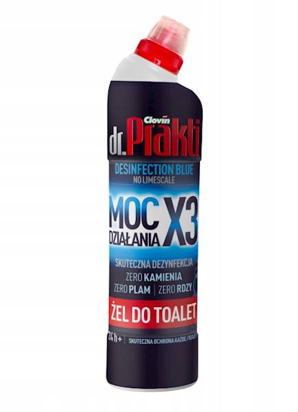 DR PRAKTI żel do WC 750ml BLUE ZERO KAMIENIA 