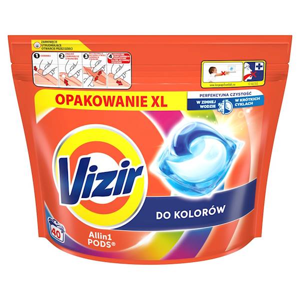 VIZIR CAPS kapsułki do prania 40szt COLOR kolor