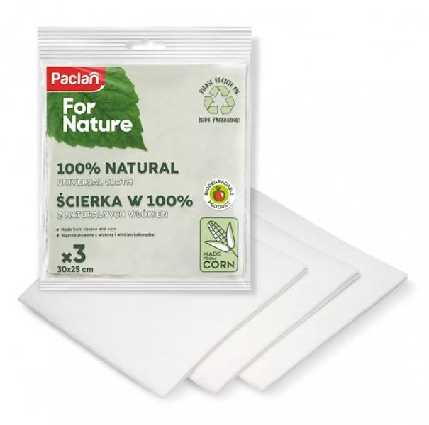 ŚCIERKA DOMOWA 3szt biała FOR NATURE Paclan