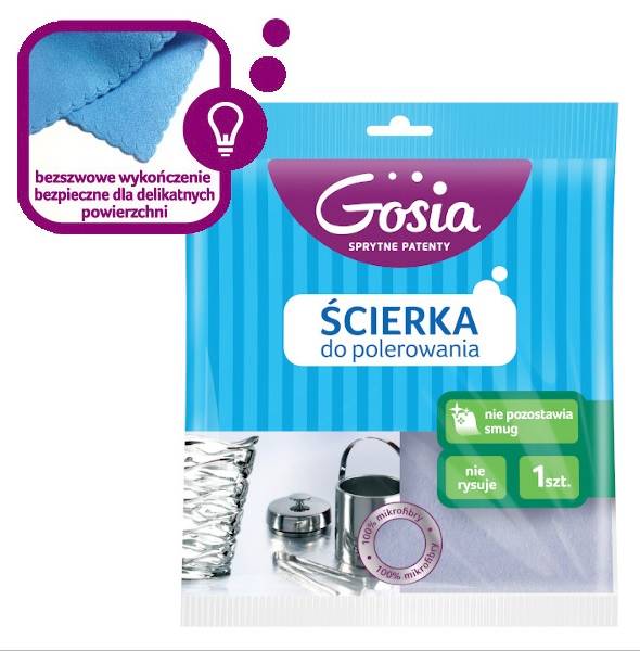 ŚCIERKA DO POLEROWANIA 1szt GOSIA 32x38cm nieb.