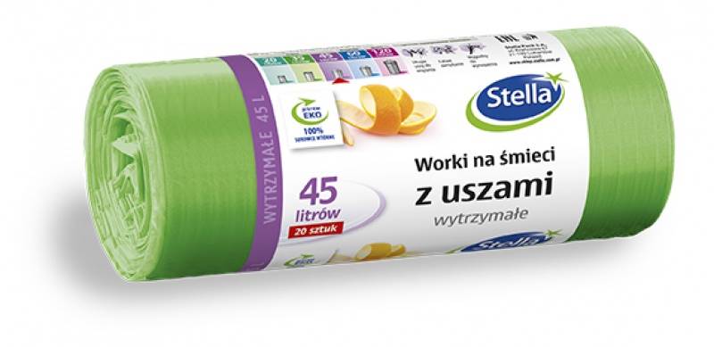 WORKI 45L 20szt WYTRZYMAŁE z uszami ZIELONE AZ