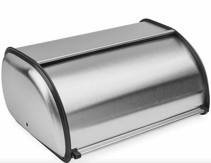 CHLEBAK Satino STALOWY mały 35cx23,5x14,5cm