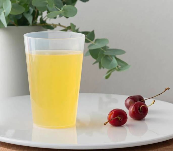 KUBEK 300ml plastik BIAŁY TRANSPARENT
