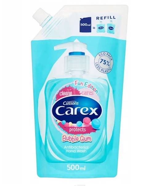CAREX mydło 500ml antyb.ZAPAS Bubble Gum /saszetka
