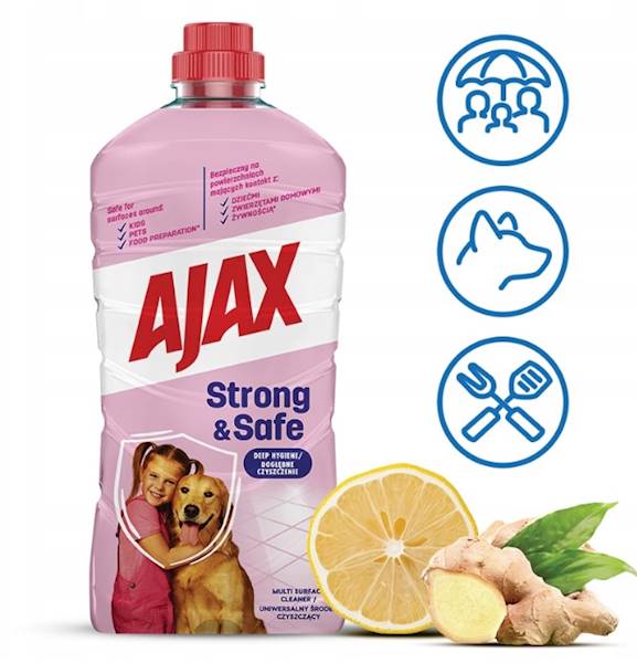 AJAX płyn uniwersalny 1L STRONG & SAFE