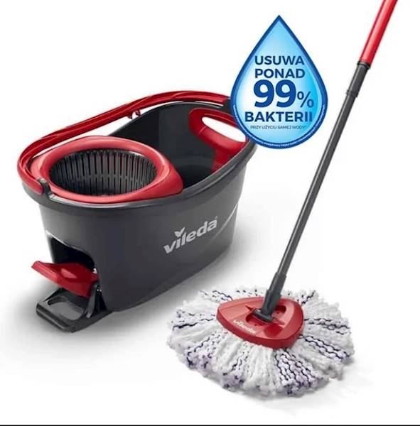 VILEDA MOP obrotowy TURBO 3w1 mikrofibra ZESTAW