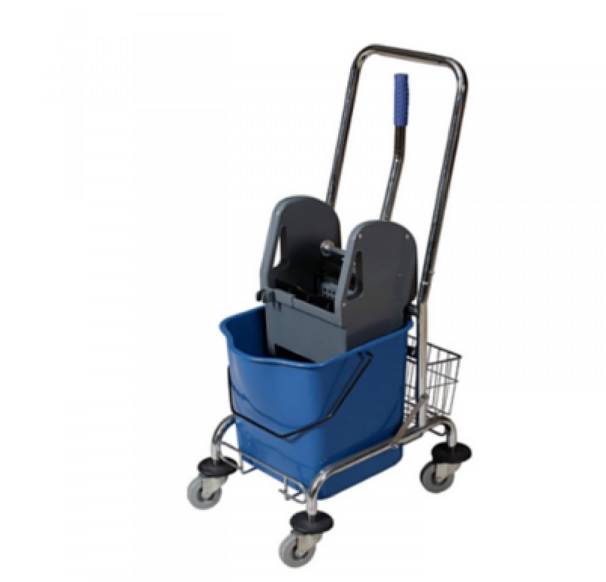 WÓZEK DO SPRZATANIA 1 x 25L prasa+koszyk