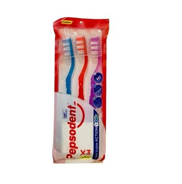 PEPSODENT szczoteczka do zębów - 3szt MEDIUM