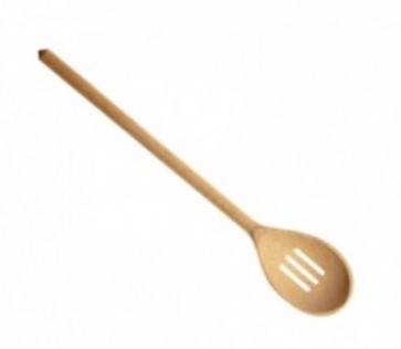 ŁYŻKA AŻUROWA drewniana 30cm OWALNA PRACTIC
