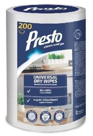 PRESTO ŚCIERECZKI UNIWERSALNE rolka 200szt suche