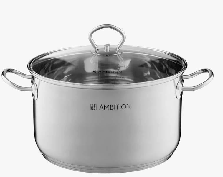 GARNEK 24cm 6,4L z pokrywą Acero AMBITION 