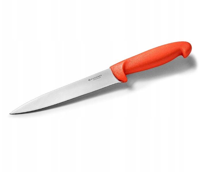 NÓŻ 18cm HACCP CZERWONY mięso czerwone