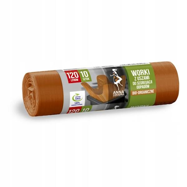 WORKI 120L 10szt BIO BRĄZOWE z uszami AZ