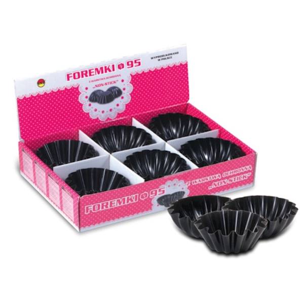 FOREMKA NA BABECZKI fi 95mm non-stick CZARNA -1szt