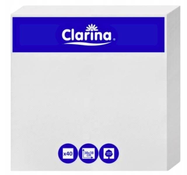SERWETKI 38x38 - 40szt 2w CLARINA PUNTA 