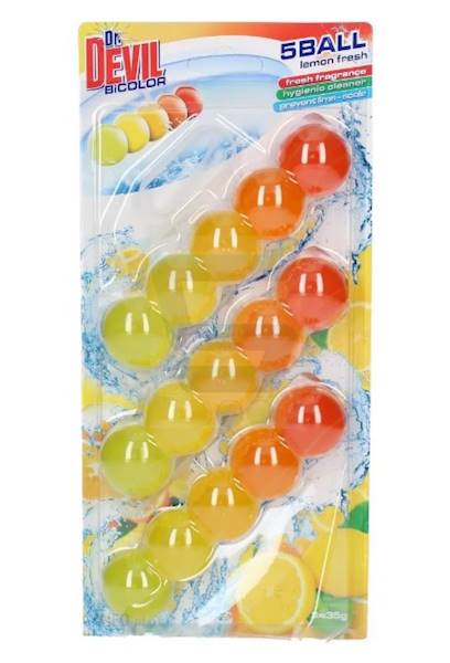 DR DEVIL KULKI zawieszka do WC trójpak 3x35g LEMON