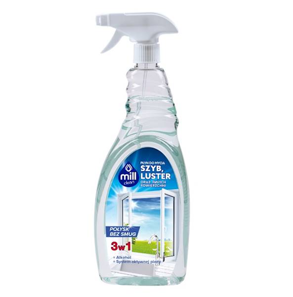 MILL CLEAN 3w1 płyn do szyb 1L spray