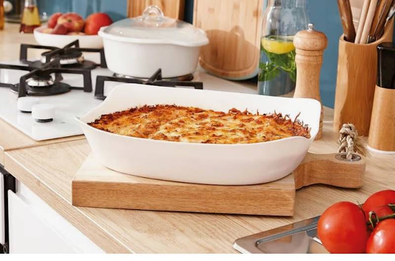 NACZYNIE żaroodporne brytfanna biała 30x22cm Lumin