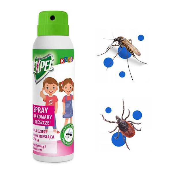 EXPEL KIDS spray 90ml na komary i kleszcze