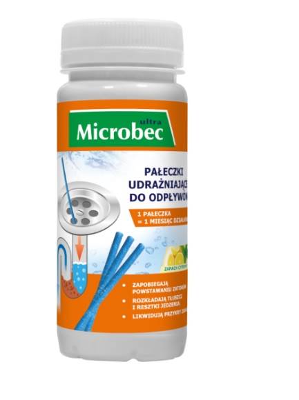 BROS MICROBEC pałeczki udrażniające odpływy 12szt