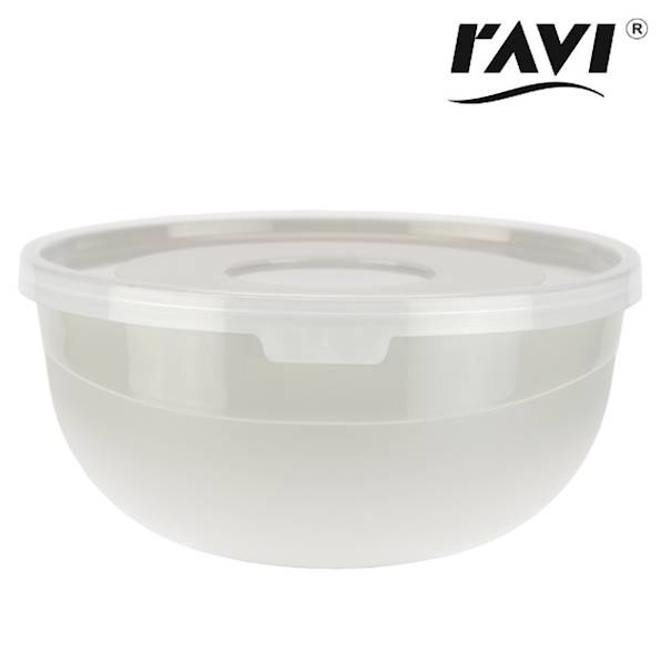 MISECZKA 14cm  0,7L plastikowa z pokrywką MIX RAVI