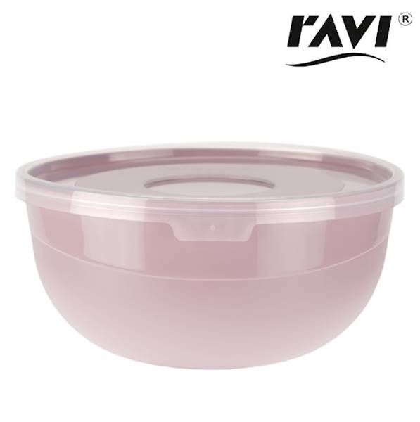 MISECZKA 14cm  0,7L plastikowa z pokrywką MIX RAVI