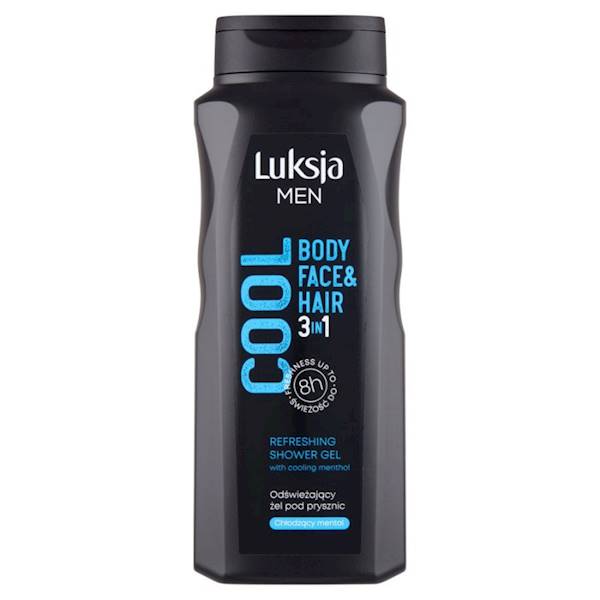 LUKSJA MEN żel pod prysznic 500ml COOL 3w1