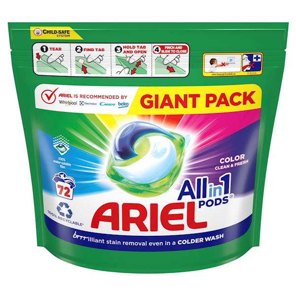 ARIEL kapsułki do prania 72szt COLOR all in 1