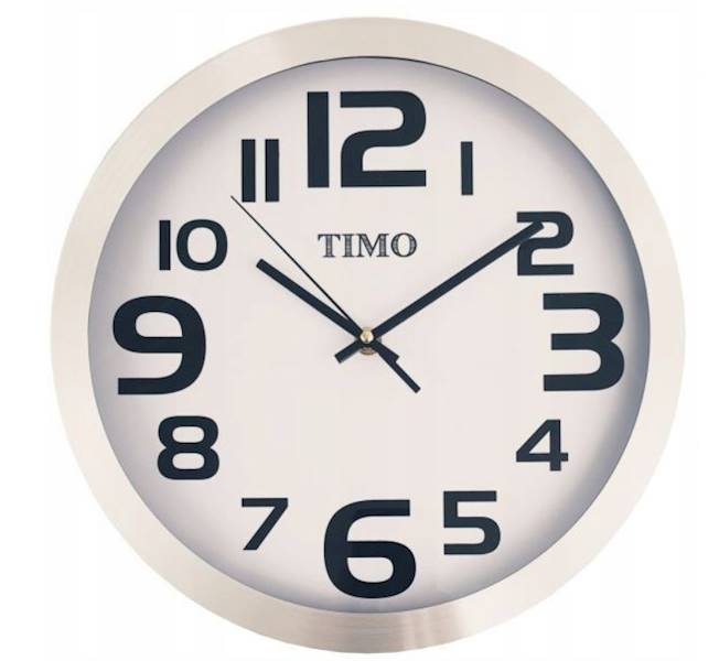 ZEGAR ŚCIENNY TIMO okrągły 30cm BIAŁY