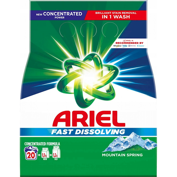 ARIEL 1,1kg proszek 20P Mountain Spring do bialego