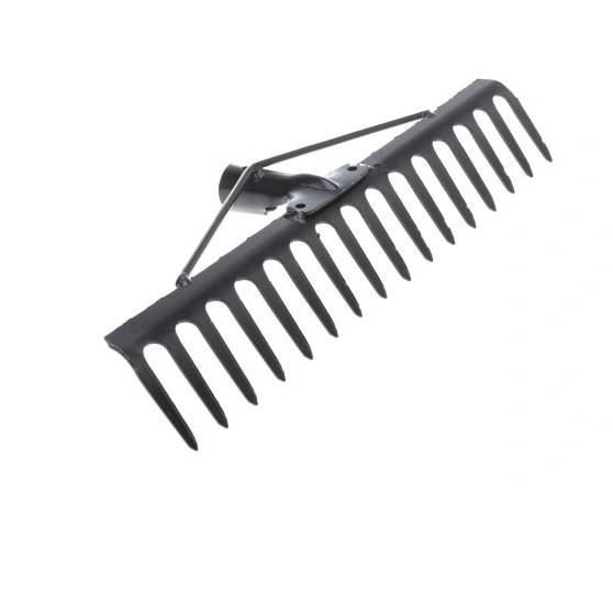 GRABIE 16-zębowe metalowe 42cm czarne  / bez kija