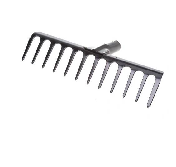 GRABIE 12-zębowe metalowe 31cm czarne  / bez kija