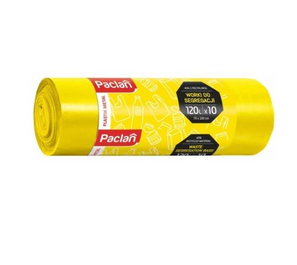 WORKI 120L 10szt Paclan SEGREGACJA plastik ŻÓŁTE 