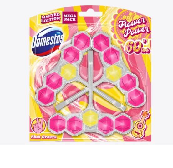 DOMESTOS PINK GROOVE zawieszka kulki -3szt FLOWER 