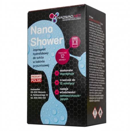 NANO SHOWER impregnat do kabin prysznicowych ZESTA