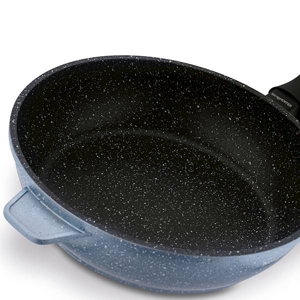 PATELNIA 28cm x8cm glęboka INDUKCJA POLLO BLUE