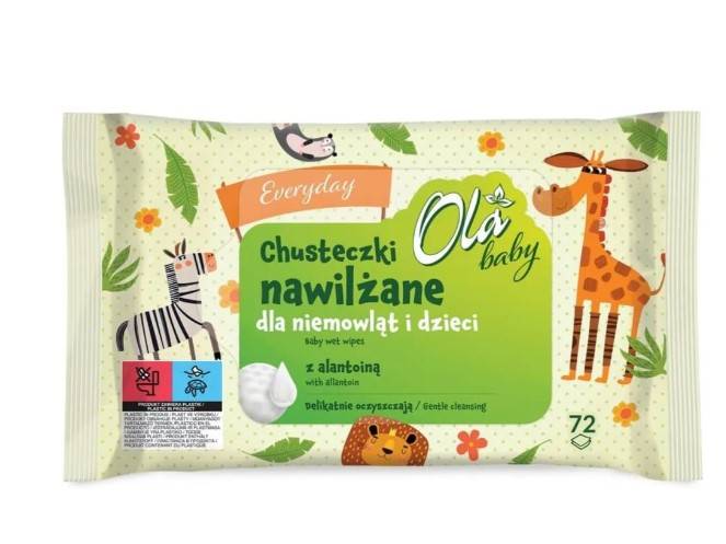 OLA chusteczki nawilżone 72szt Everyday