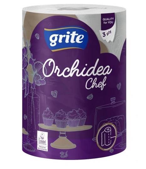 RĘCZNIK KUCHENNY GRITE -1szt ORCHIDEA CHEF 3w