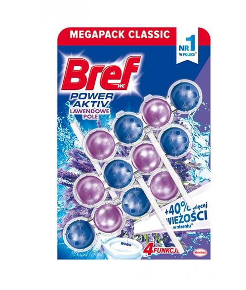 BREF WC KULKI -trójpak 3x50g LAWENDA zawieszka