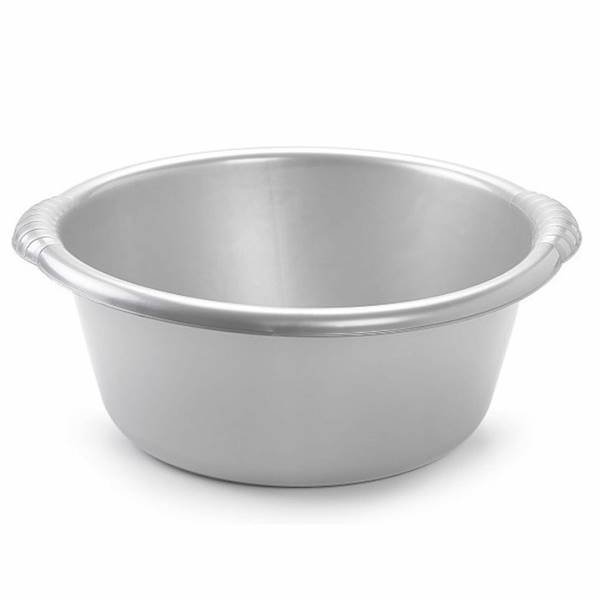 MISKA 40cm - 10L okrągła PlasticForte srebrna